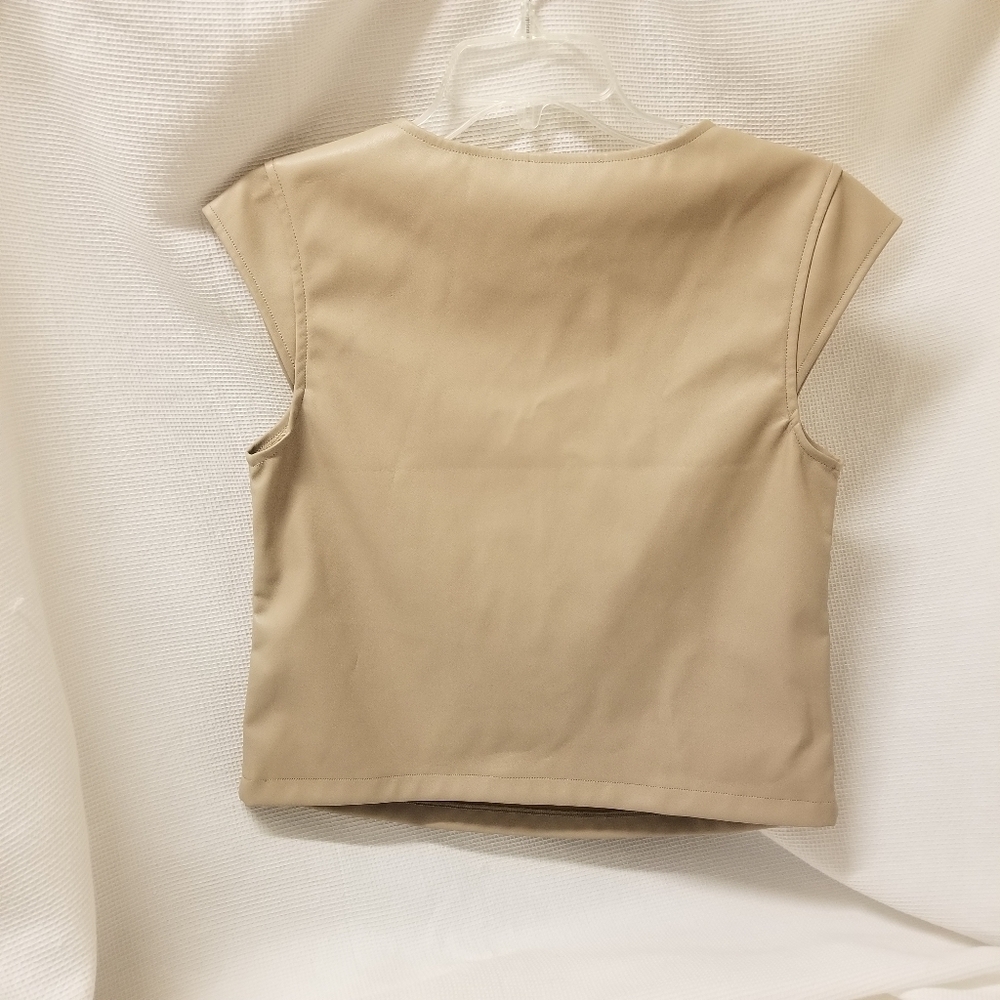 Sincerely Jules Faux Leather Top - Picture 2 of 3